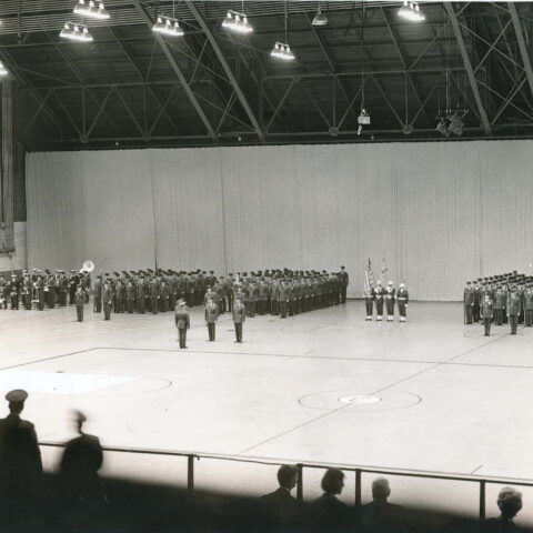Cadet ceremony gymnasium.